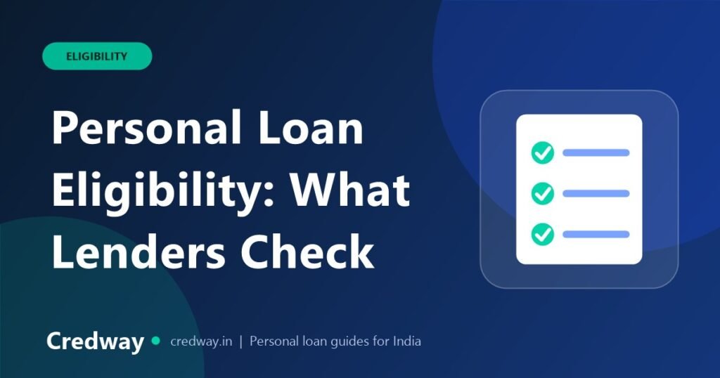 Checklist with three ticked items, showing what lenders check for loan eligibility